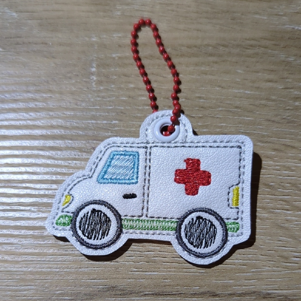 Ambulance Keychain Tag